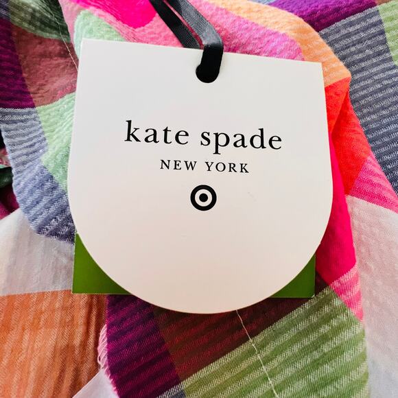 Kate Spade for Target Dress Preppy Heritage Madras Plaid Midi Belted XXL - Picture 11 of 12